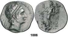 IMPERIO SELÉUCIDA 1006 Seleuco II, Kallinikos (246-226 a.c.). Sardis. Tetradracma. (S. 6896 var) (CNG. IX, 303g). Anv.: Su cabeza imberbe diademada. Rev.: /.