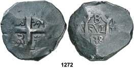 1272 1738. Lima. N. 8 reales. (Cal. falta). 26,76 g. Doble fecha, la del anverso 738/7.