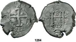 1284 1732. Potosí. M. 8 reales. (Cal. 889). 26,75 g.
