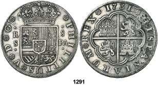 ................................. 500, 1291 1731. Sevilla. PA. 8 reales. (Cal. 942).