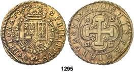 500, 1295 1701. Sevilla. M. 8 escudos. (Cal. 157) (Cal.Onza 462). 26,91 g. Tipo cruz.