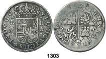 LUIS I (1724) 1301 1726. Lima. 1/2 real. (Cal. 53 var). 1,51 g. Florón a izquierda del monograma.
