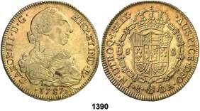 1390 1787. Santiago. DA. 8 escudos. (Cal. 247) (Cal.Onza 948). 26,95 g. Hojitas. Bonito color.