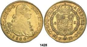 1427 1806. Popayán. JF. 8 escudos. (Cal. 89) (Cal.Onza 1073) (Restrepo 98-34). 26,86 g. Rayitas. Bonito color.