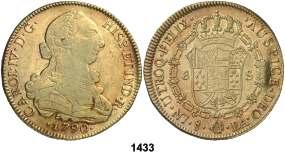 Santa Fe de Nuevo Reino. JJ. 8 escudos. (Cal. 141) (Cal.Onza 1144) (Restrepo 97-34). 26,82 g. Rayita. Bonito color.