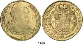 Santiago. D(A). 8 escudos. (Cal. 152) (Cal.Onza 1157). 26,84 g. Defecto de cospel. BC/BC+.
