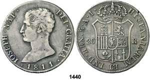 1440 1811. Madrid. AI. 20 reales. (Cal. 29). 27,13 g. Aguila pequeña.