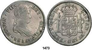 Guatemala. M. 8 reales. (Cal. 461). 26,76 g. Pátina. Escasa. MBC. Est.