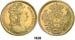 10 marcos. (Fr. 3780). 3,93 g. AU. MBC. Est. 200..... 125, 1639 BRASIL. 1796. María I. R (Río).