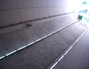 Recuperación de la sección del túnel con el mortero de reparación estructural EMACO S88 TIXOTRÓPICO, utilizando como puente de unión LEGARAN PISTOLA.