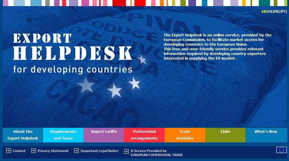 Páginas Especializadas www.exporthelp.europa.