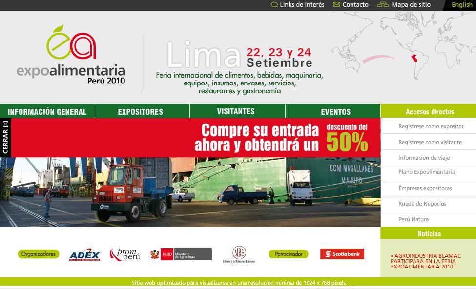 Web s de Ferias y Tendencias www.expoalimentariaperu.