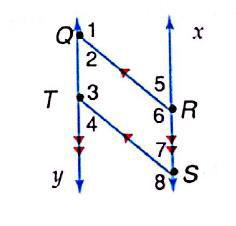CENTROS DE EXCELENCIA EN CIENCIAS Y MATEMÁTICAS 7. En la siguiente figura, x Py, ST P RQ, y m 1 131. Determina la medida de cada ángulo. a. 6 = b. 7 = c. 4 = d. 2 = e. 5= f. 8= 8.