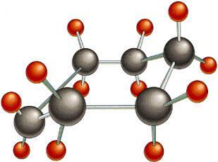 La molécula de ciclohexano es un ejemplo de hidrocarburo saturado cíclico o de cadena cerrada.
