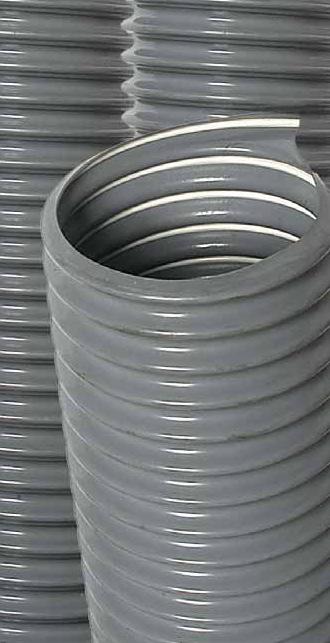 VACUFLEX Manguera de PVC con espiral de acero para la aspiración de humos y gases. Ventilación de maquinaria industrial. CODIGO INTERIOR 20010195 25 0.45 20 1,78 20010196 40 0.