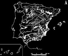 AGUA, TERRITORIO Y REGADÍO EN ESPAÑA Precipitación media anual : 684 mm/año Mapa de valores medios de la precipitación anual (mm) Evapotranspiración potencial media anual : 8 Mapa de