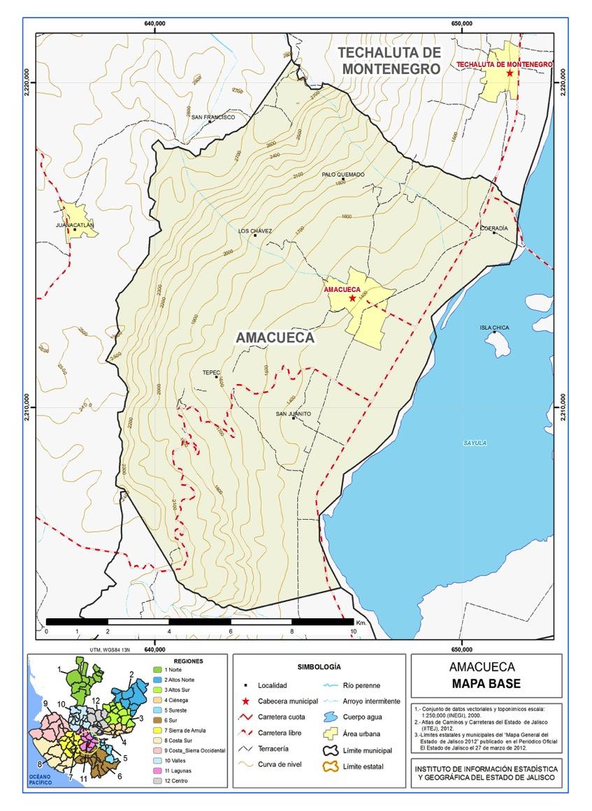 Página 7 Figura 2. Amacueca, Jalisco. Mapa base.