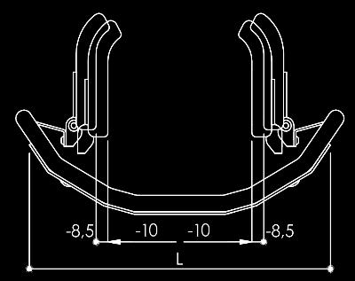 lateral A=alta B=baja Ala de contención lateral A=alta B=baja FORRO Forro y cobertura en tejido para la parte trasera del respaldo y orillos realizados con tejido refractivo SWING AWAY - Soporte