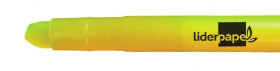 COLOR 62789 AMARILLO 0,92 150155 ROSA 0,92 150156 VERDE 0,92 Rotulador fluorescente Highlighter flex Marcador fluorescente con tinta a base de agua. No se seca aunque esté destapado hasta 8 horas.