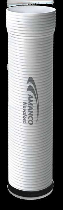 L1 Novafort AMANCO NOVAFORT es un tubo de PVC No Plastificado (PVC-U) de superficie interior lisa y exterior perfilada, especialmente diseñado para redes y colectores cloacales, pluviales o