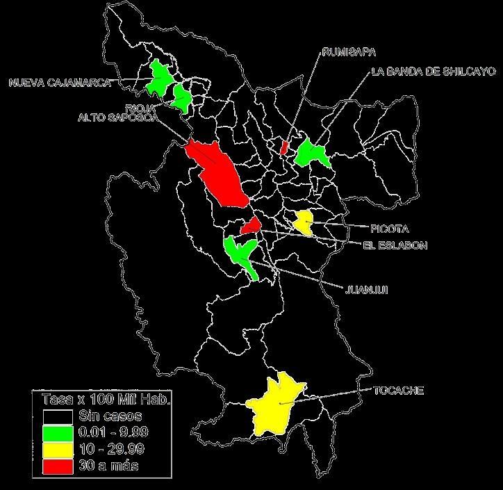DENGUE: Departamento San Martín 2017* Curva de casos de dengue.