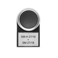 SM es un señalizador MultiCard para la identificación de equipos de mando y avisadores. Las etiquetas se enclavan en el soporte o se fijan con una lámina adhesiva ya preparada.