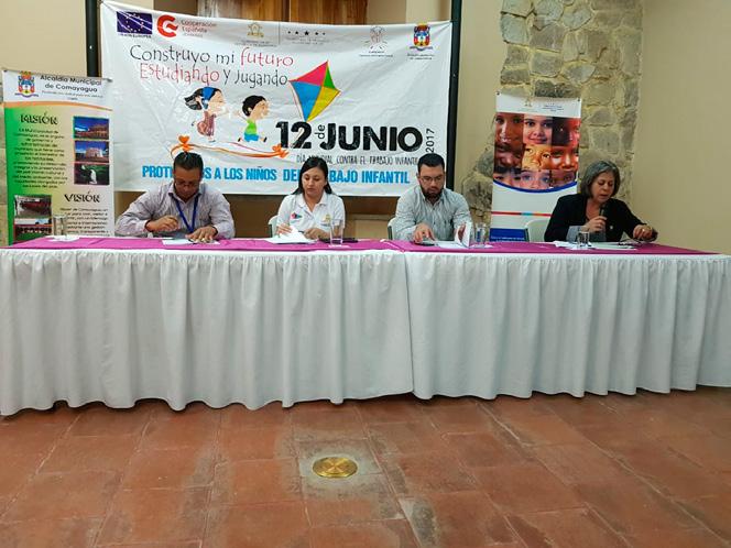 Día contra el Trabajo Infantil La Municipalidad de Comayagua se ha sumado a la campaña para hacer conciencia en mejorar la seguridad y la salud de los jóvenes en los centros laborales y erradicar el