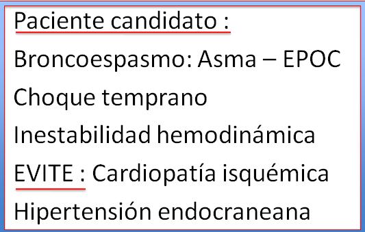 Inducción Ketamina : neuroléptico disociativo Dosis : 2 mg / kg Inicio acción: 30s / t ½: 5-15 min Broncodilatador no afecta reflejo tos. No compromiso cardiovascular. Amnesia Analgesia.