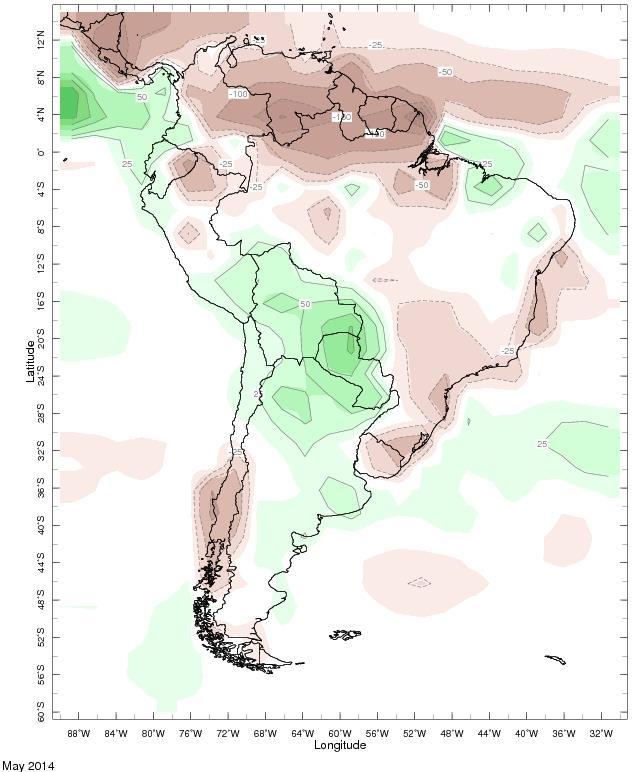 anomalías positivas de precipitación según lo reportado por el IRI (Fig. 3 y 4).