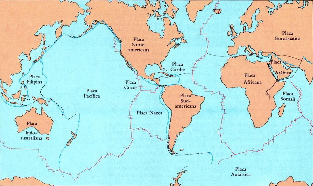 2. Historia geológica y climática Margalef 1992 La superficie de la tierra presenta una serie de placas que se