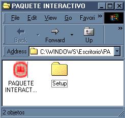 6.3 Acceso al Paquete Interactivo Para acceder al programa es necesario dar doble click en el icono de la Universidad de las Américas ubicado en la carpeta PAQUETE INTERACTIVO, fig. 6.2. Figura 6.