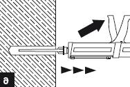 (10) Rellenar el taladro hasta que el espacio anular entre el elemento de fijación y el hormigón este completo.