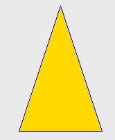 Kalkulatu ezkerreko triangeluaren azalera.