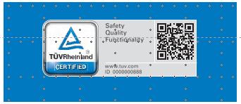 4. Uso adecuado del logo de la Marca de Certificacion de TÜV Rheinland. 4.1 Uso de la Marca de Certificación sobre imagenes o graficos de fondo.