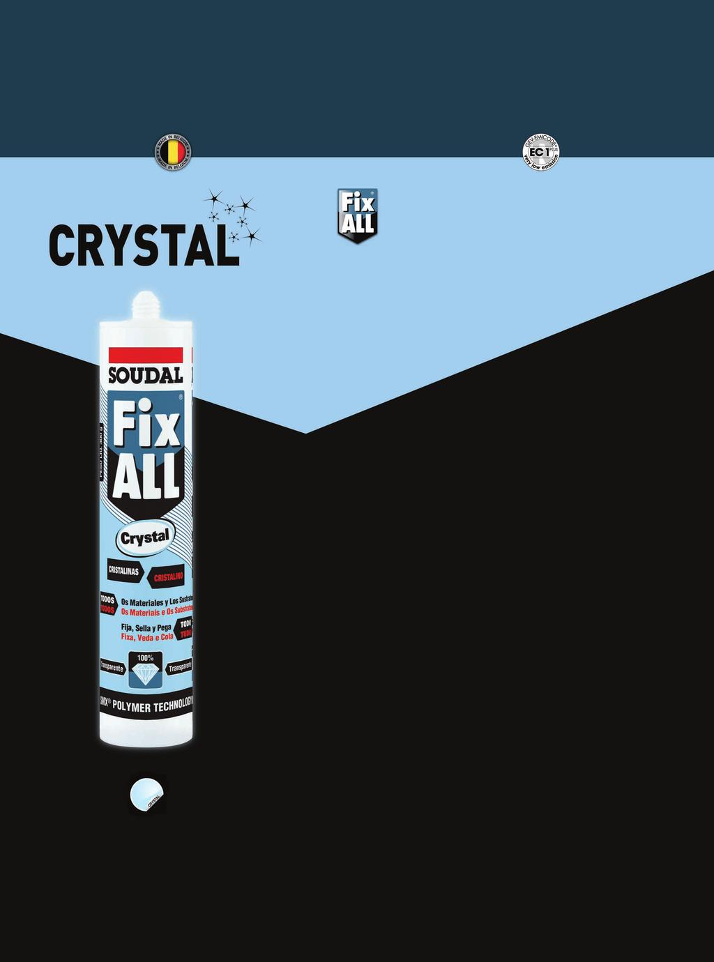 Crystal 100% transparente - 100% CRISTALINO. - NO SE PONE AMARILLO CON EL TIEMPO.