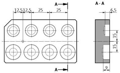 Pallet P100 Quantity A P101 Quantity B Émbolos metálicos Émbolos plásticos P102 P7 P103 Correcciones del punto P7 para obtener las posiciones que intervienen en el pallet.