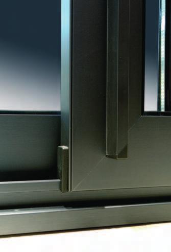 The junction between aluminium profiles in this system thermal-break (RPT) is made of polyamide reinforced with strips of excellent thermal insulation properties and mechanical strength.