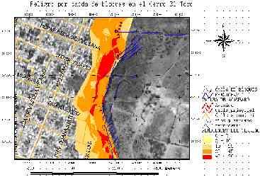 y Leona Vicario, en donde se tiene una mayor densidad de fracturamiento y una pendiente del terreno de 25 a 45.