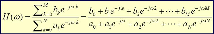 Respuesta en Frecuencia La salida de un sistema LTI en el dominio de la frecuencia es: Donde H(ω) es llamada la respuesta en frecuencia del sistema, la cual
