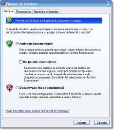 Microsoft desde la versión XP incorporó en el propio sistema operativo Windows un cortafuegos o firewall que permite proteger el equipo informático y tus conexiones de red, limitando o impidiendo los