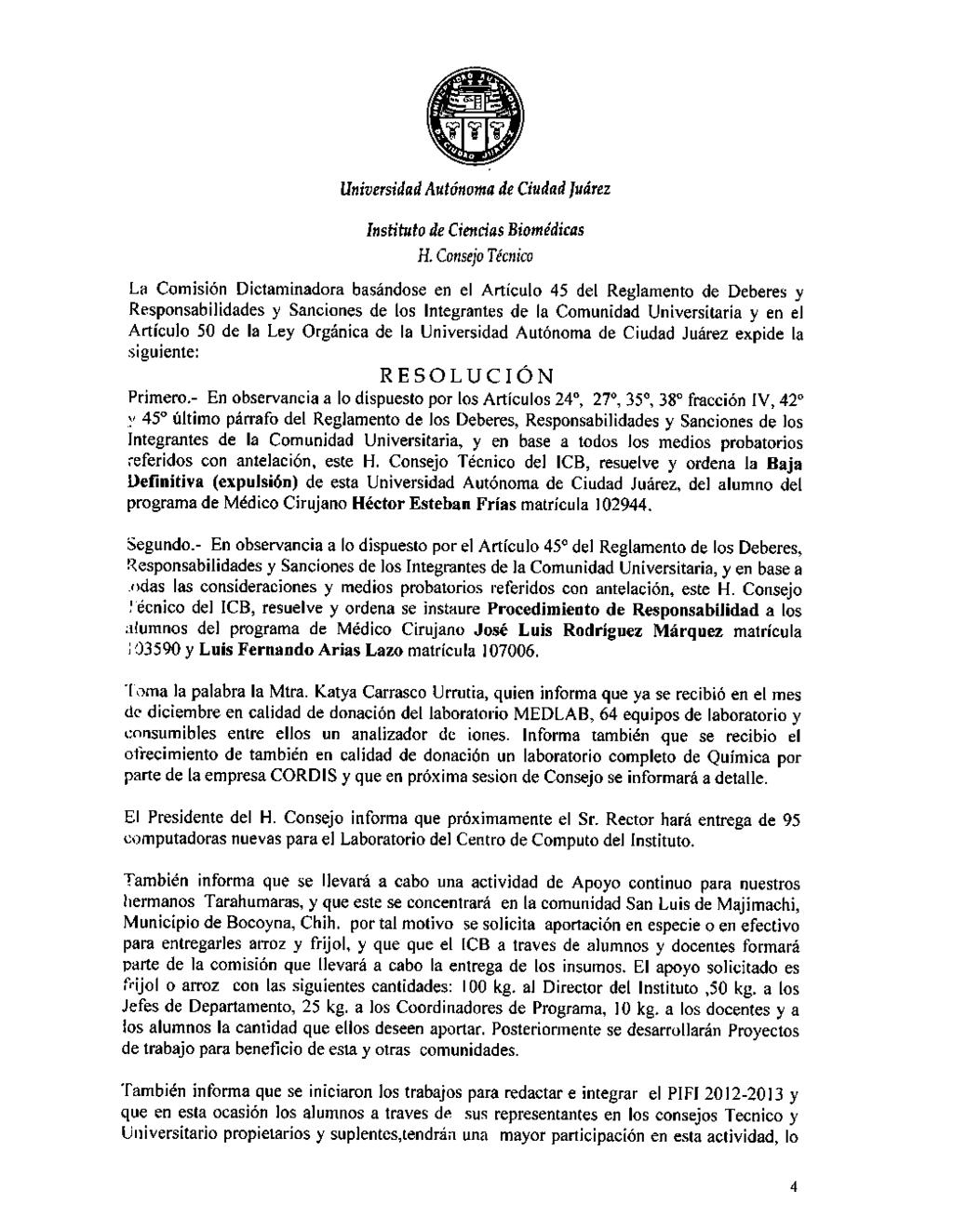 Boletín Universitario AÑO 6 Nú m e