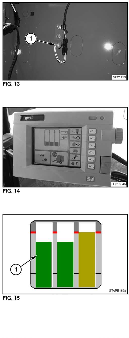 Protección de sobredimensión de fardo FIG. 13: La máquina está protegida contra fardos sobre dimensionados mediante una alarma audible.