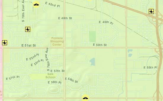 INCIDENTES EN EL ÁREA 41 st St - 61 st St / Sheridan Rd - Carr. 169 1. En manzana con numeración 4200 de S. 74 th E. Ave, 4 de enero del 2012.