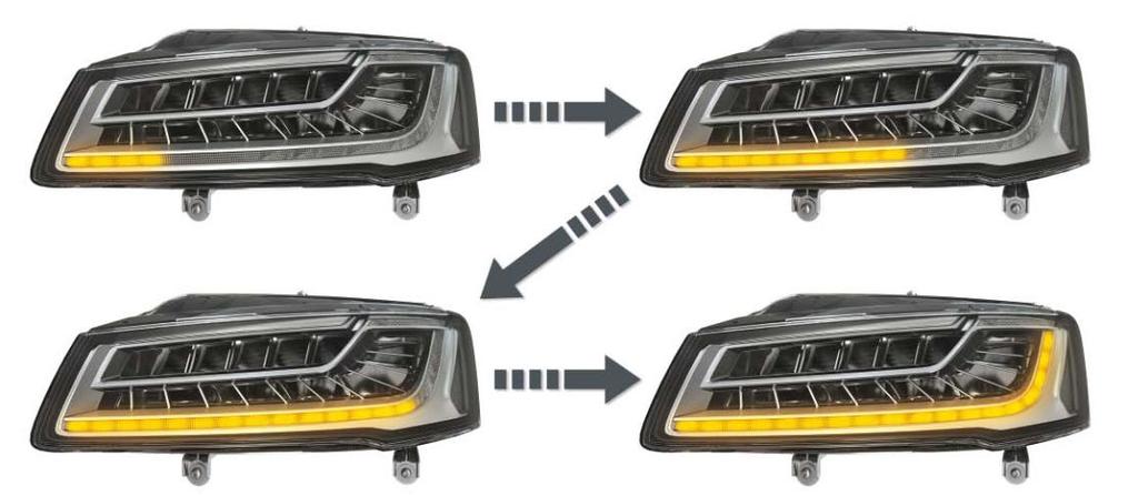 Novedades LED Audi Matrix LED / Audi A8 MY 2014 Intermitente dinámico Con el faro Audi Matrix LED se aplica por primera vez en los faros delanteros
