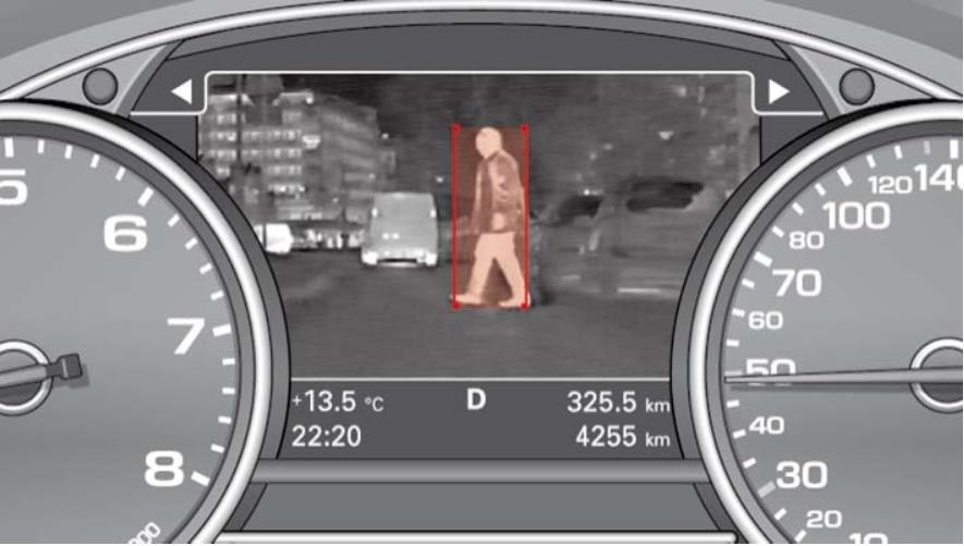 Advanced Driver Assistance Systems (ADAS) Sensor Infrarrojo o láser Si el vehículo está equipado con un asistente de visión nocturna, entonces se aplican las nuevas posibilidades del faro Matrix LED