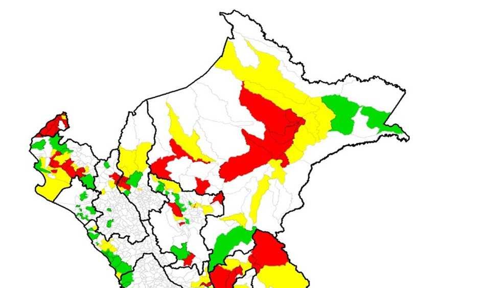 Incidencia de dengue por distritos, Perú 2018 Incidencia