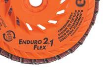 Un disco ENDURO-FLEX 2 en 1 hará el trabajo de 20 discos tradicionales mientras proporciona un acabado suave y
