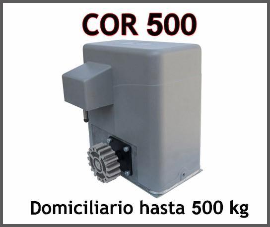 KITS DE AUTOMATIZACION PARA PORTONES CORREDIZOS DOMICILIARIOS COR 300 H (Cremallera de hierro) Motorreductor corredizo ( m./min.) para uso residencial hasta 300 Kg.