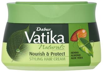 Presentaciones 140ml Crema Vatika Naturals para Nutrir y proteger el cabello Enriquecida con henna, almendra y aloe vera para ayudar a mantener la