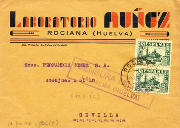 LA MEMORIA HISTÓRICA DE UNA CORRESPONDENCIA DIFERENTE Rociana Ocupada por las fuerzas sublevadas el 27 de julio de 1936. Población en 1930: 5.705 Extensión en 1936: 7.072 hectáreas.
